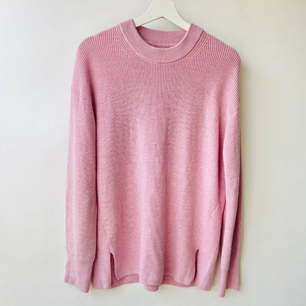 Lululemon merino wool blend ribbed sweater, pink, Size 8 D30